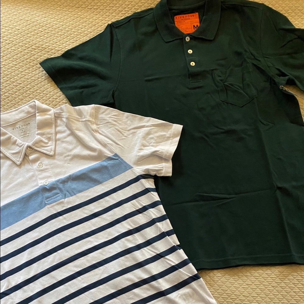 NWT Bundle of 2 Men's Medium Five Four Polo Shirts